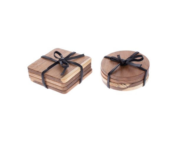 Houten onderzetters - set van 4 | Zelf ontwerpen